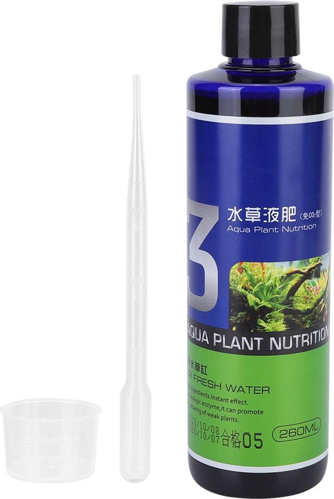 Hoch angereicherte Ernährung Wasserpflanze Flüssigdünger Nährstofflösung für Fischtankaquarium 260 ml