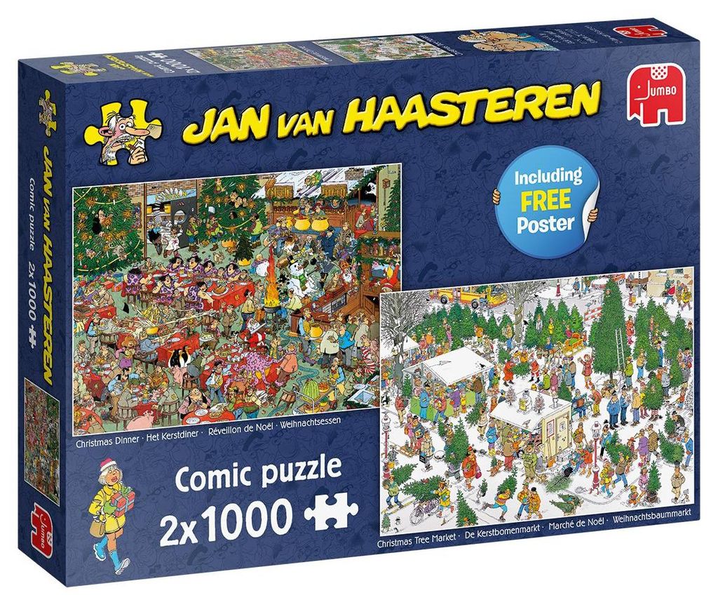 Jumbo 19080 Jan van Haasteren - Weihnachtsgeschenk 2x 1000 Teile