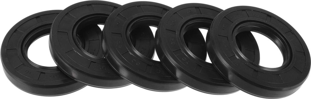 Universelle Öldichtung TC Doppellippe W Stahlfeder Dichtungsring Rotierende Wellendichtung 32x60x10mm Hochdruck NBR Gummi Schwarz 5 Stück