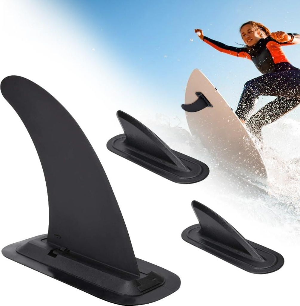 3 Stück Abnehmbare Finnen für SUP-Board - Mittelfinnen Ersatzfinnen - SUP-Zubehör für Paddleboard, Longboard und Surfboard