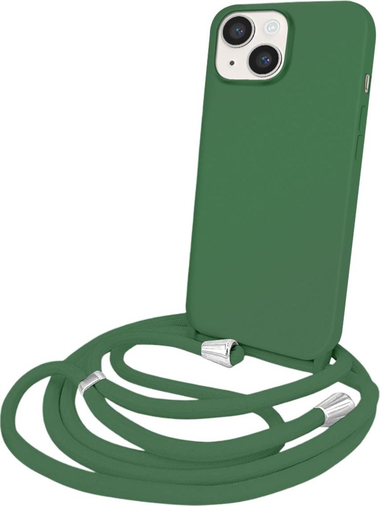 Moxie, Color Lace TPU-Hülle iPhone 14 mit Tragekette, Khaki