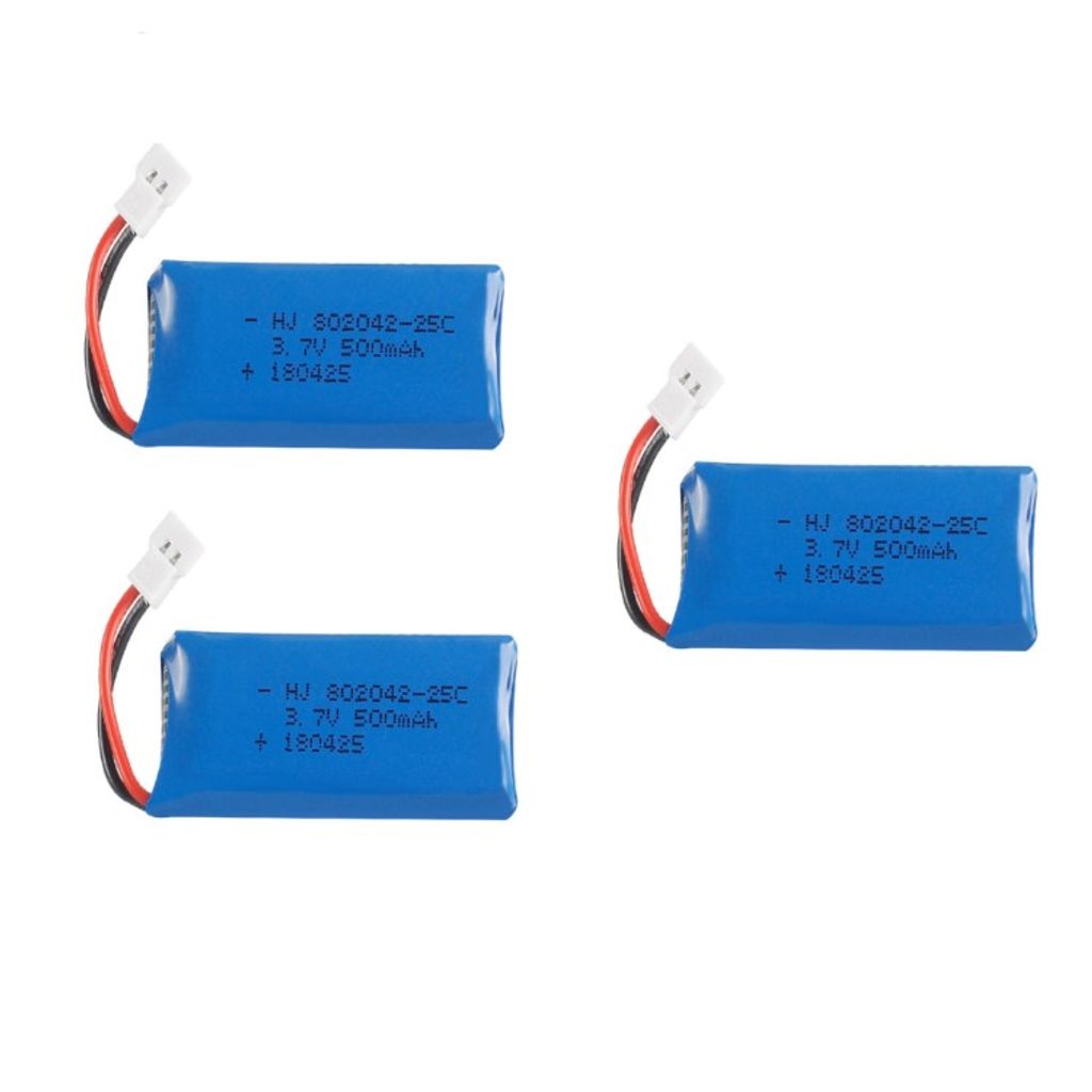 3 Stuck 3.7V 500mAh Batterien für RC Quadcopter Hubsan X4 X 4 H107D H107C FPV Drone