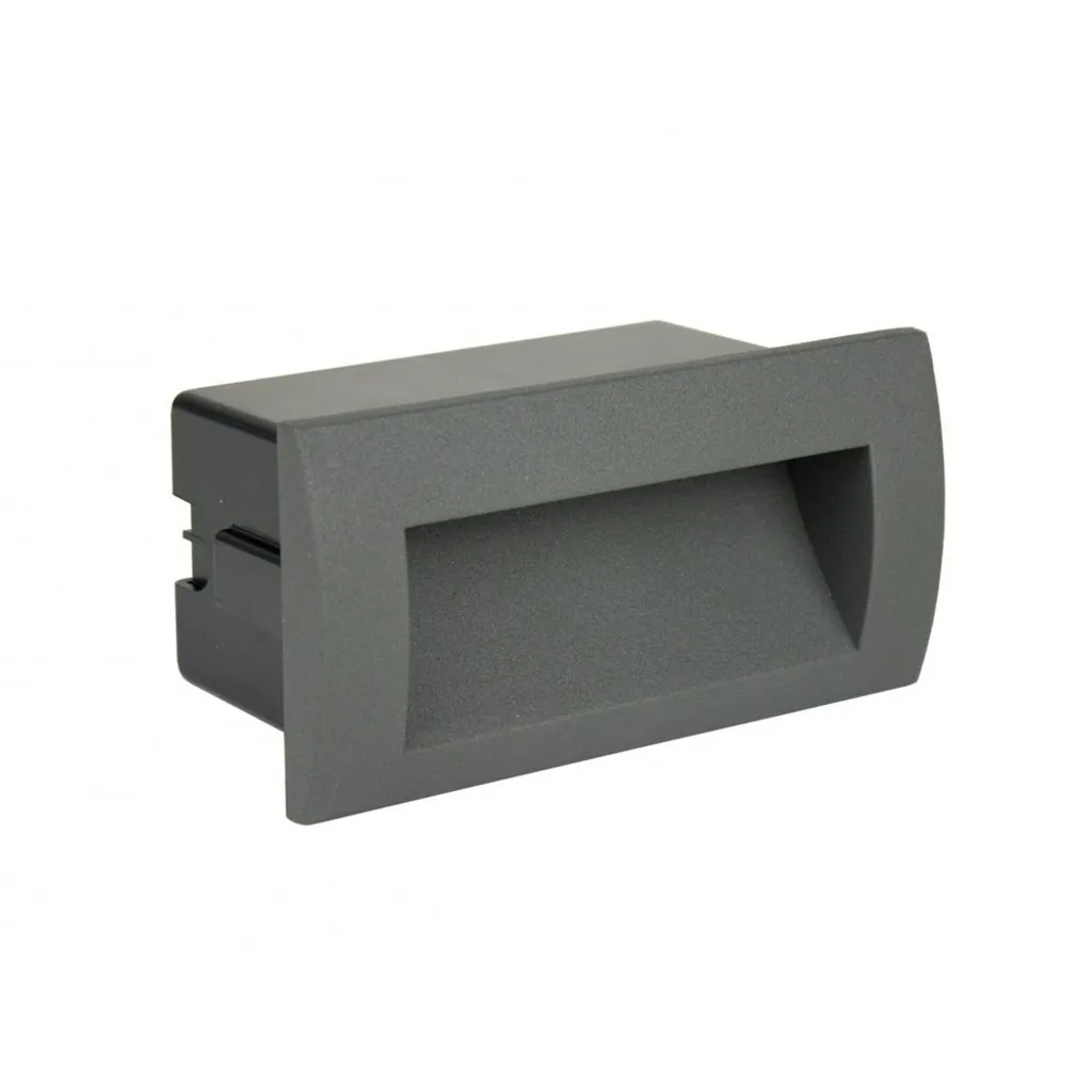 Spot Escalier LED IP65 Étanche 4W Aluminium Gris Foncé SU-MA Mur