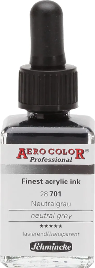 Inchiostro Acrilico Schmincke AERO COLOR Grigio Neutro 28ml Professionale