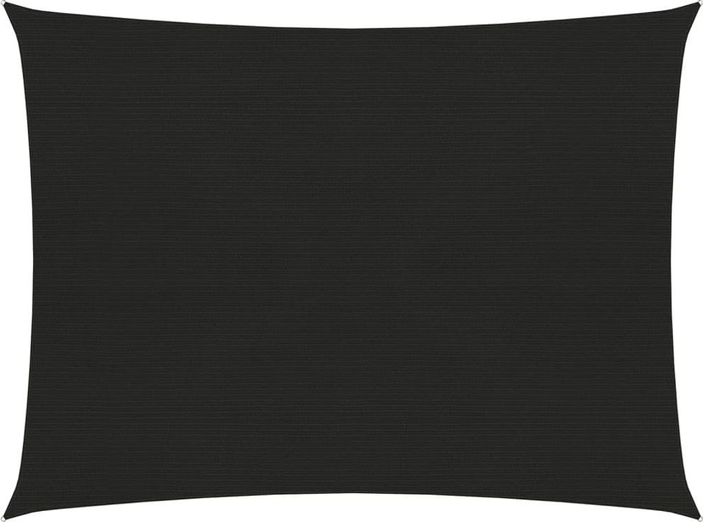 Sonnensegel 160 g/m² Schwarz 2x3,5 m HDPE