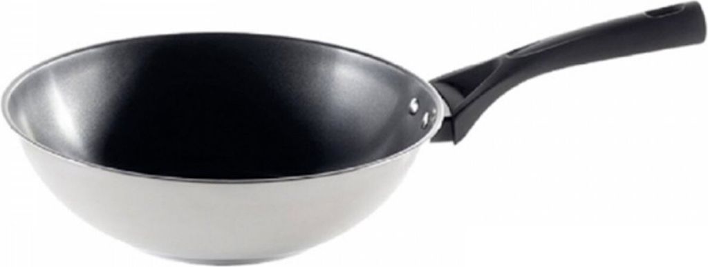 Pyrex Expert Wok de 28 cm, Edelstahl, Schwarz und Grau, 0 cm