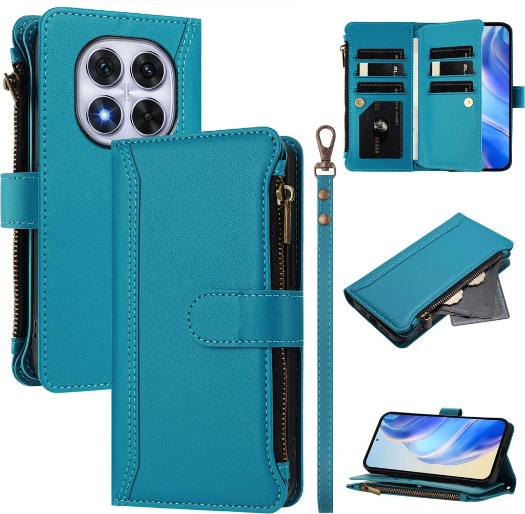 Offerta Custodia Libro Xiaomi Redmi Note 14 Pro 4G Blu Lago Premium