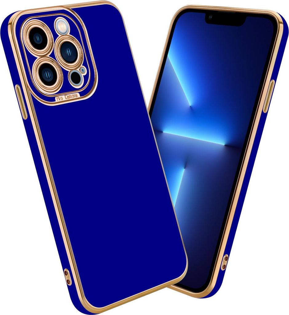 Cadorabo Hülle für Apple iPhone 13 PRO Schutz Hülle in Blau Etui Handyhülle Cover Case TPU Kameraschutz