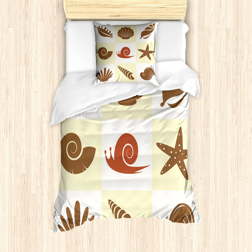 Biancheria Letto Singolo ABAKUHAUS 135x200 Antiacaro | Crema Cioccolato