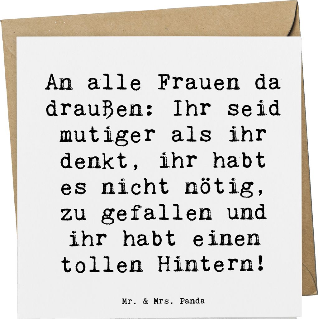 Mr. & Mrs. Panda Grußkarte Spruch Mut und Hoffnung - Weiß - Geschenk, Inspiration, Klappkarte, Selbstliebe, Zitat, Zuversicht, anlasskarte, Gefü...