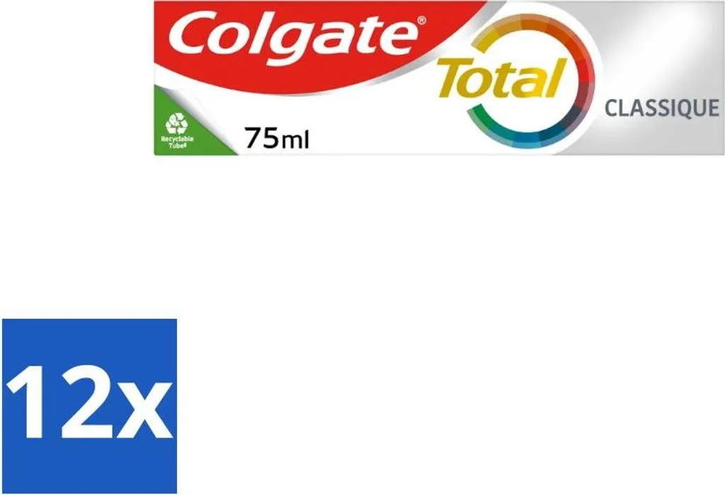 Maxi Scorta Colgate Total Classic 12 Tubetti 75ml Risparmio Famiglia