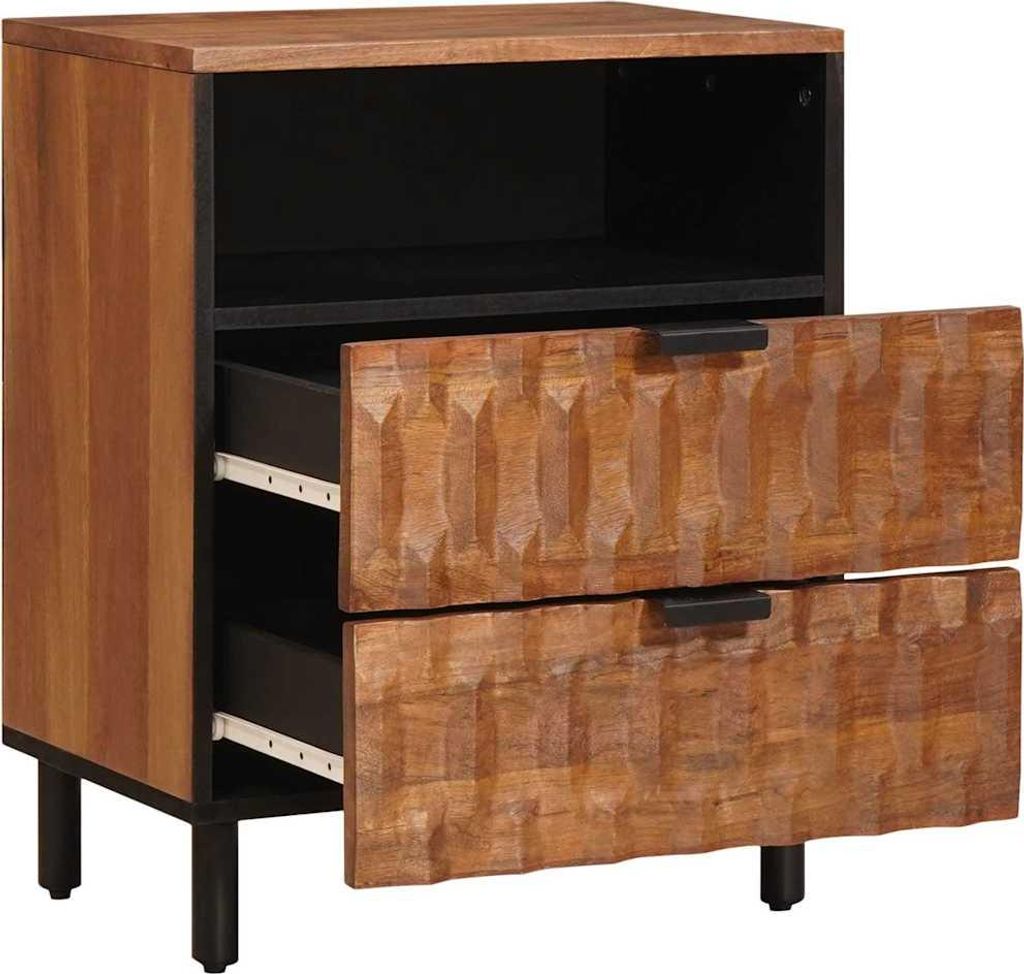 vidaXL Nachttisch Braun 50 x 33 x 62 cm Massivholz Mango