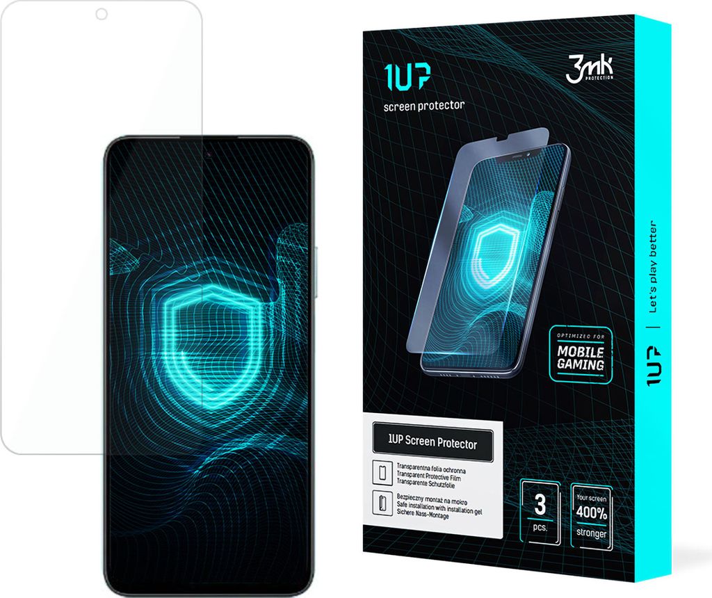 3mk Display Schutzfolie 1UP für Honor 90 Smart transparent Gaming (3 Stück)