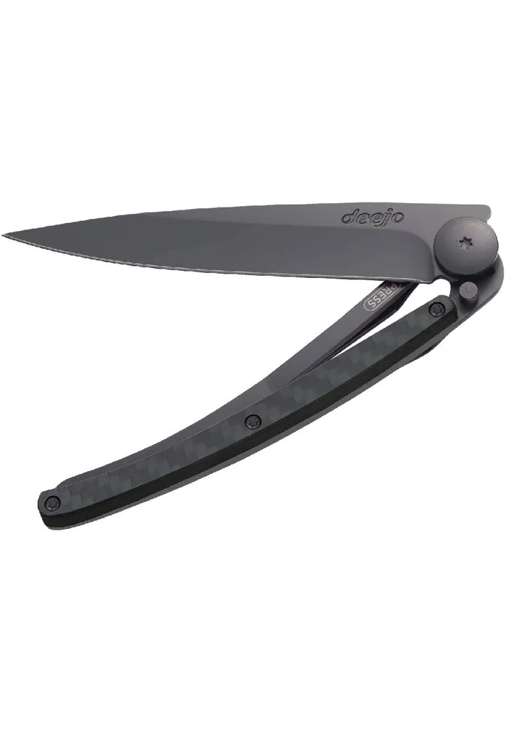 Couteau de poche léger Deejo 37g Noir pour éviter l'encombrement