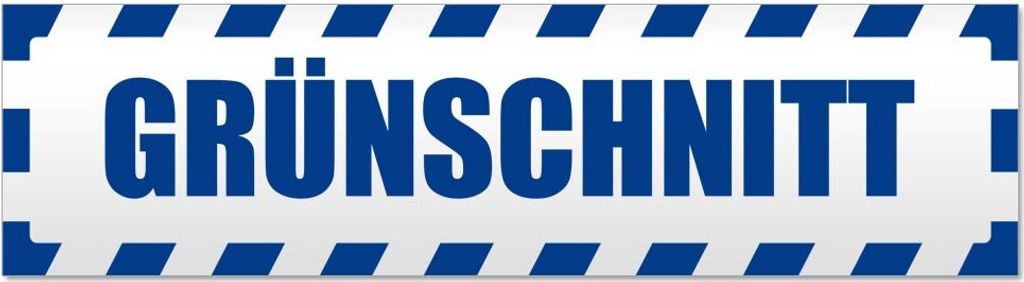 Grünschnitt gestreift Magnetschild Schild magnetisch