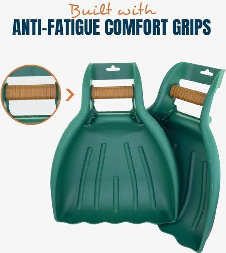 Ramasse-feuilles à main pour protéger le dos - Lot ergonomique de 2