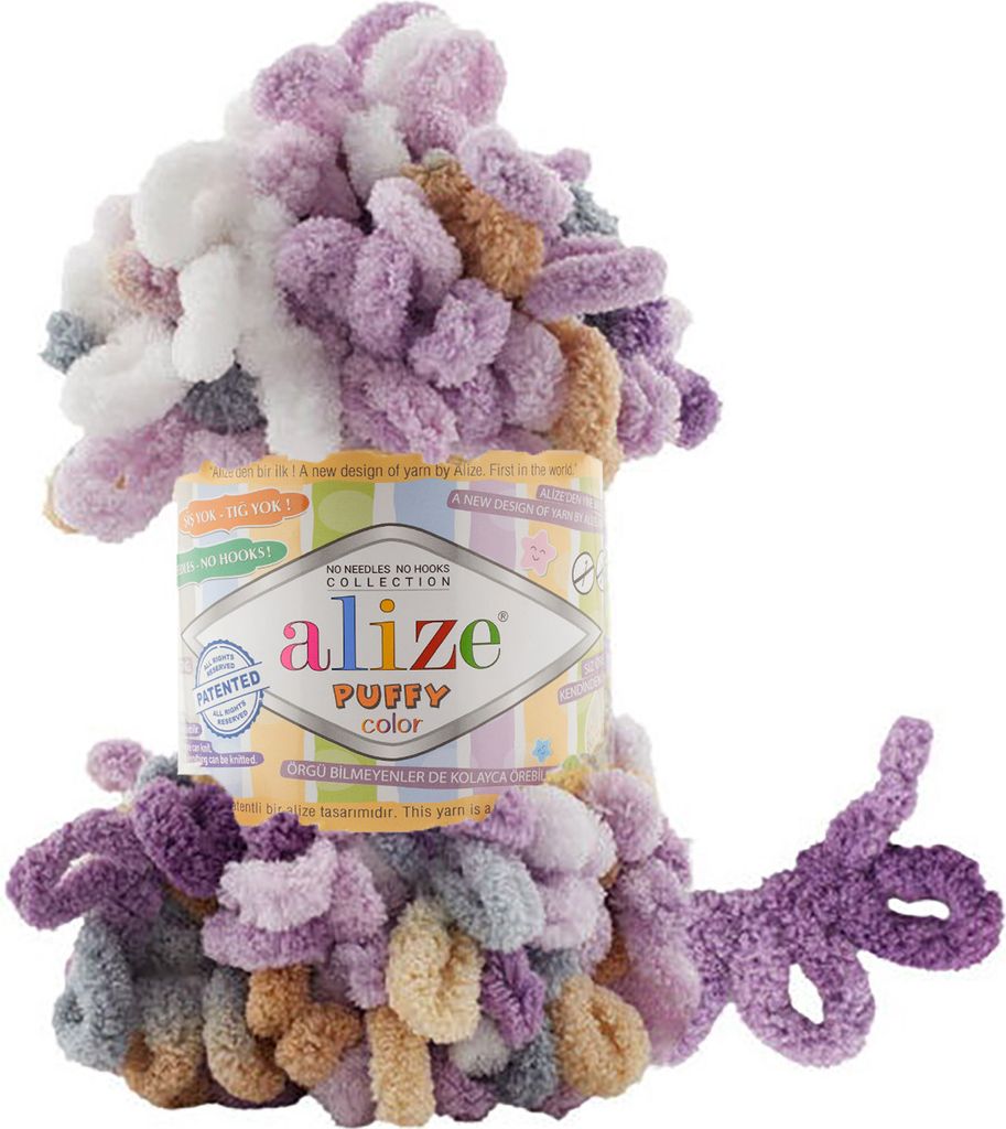 100g Strickgarn ALIZE Puffy Color Fingerstrickgarn Schlaufenwolle Stricken ohne Nadel