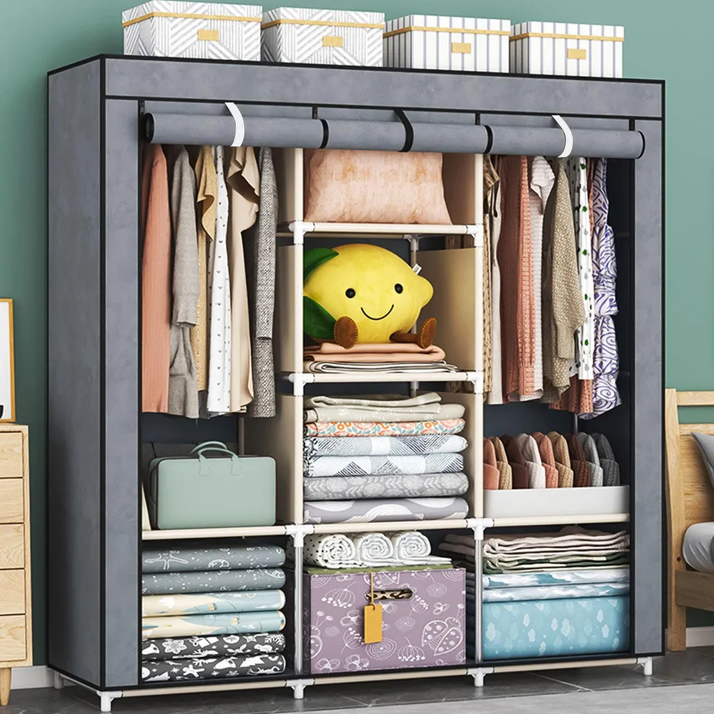 Armoire textile grande capacité avec étagères de rangement modulables - 6