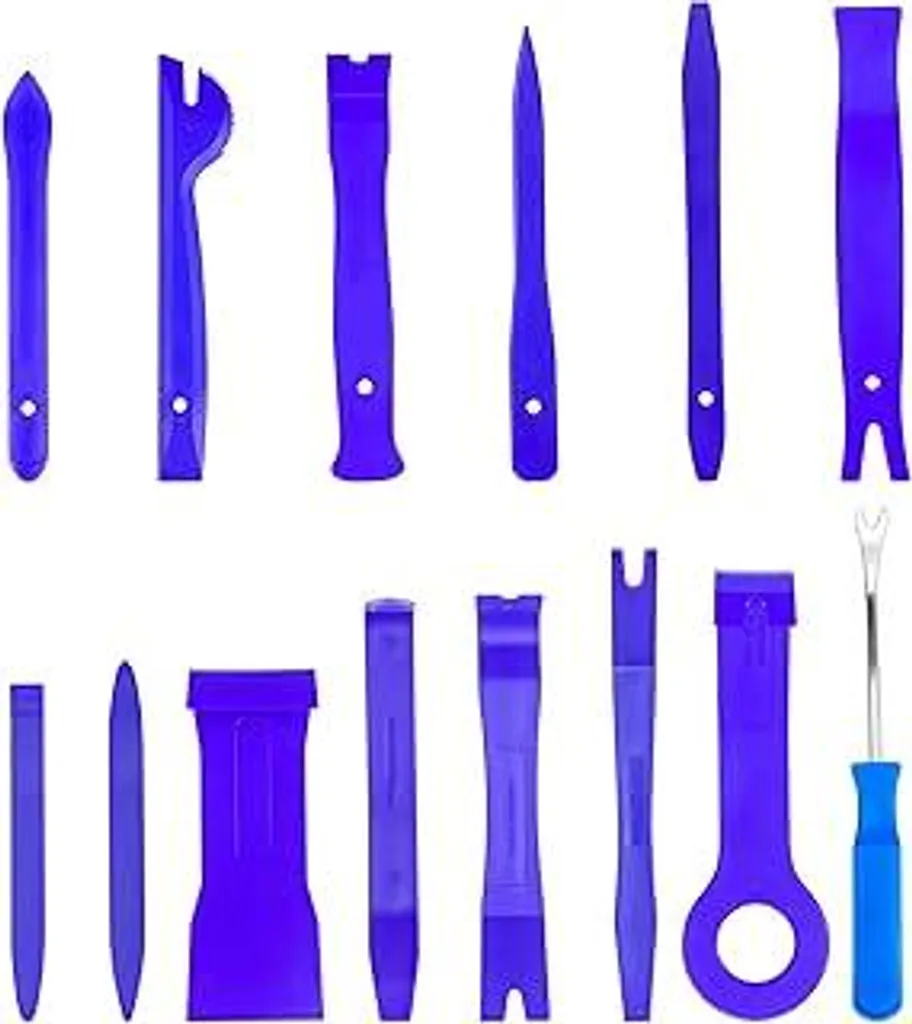 Set Rimozione Pannelli Auto 14 Pezzi Blu - Kit Leve Fousenuk Universale