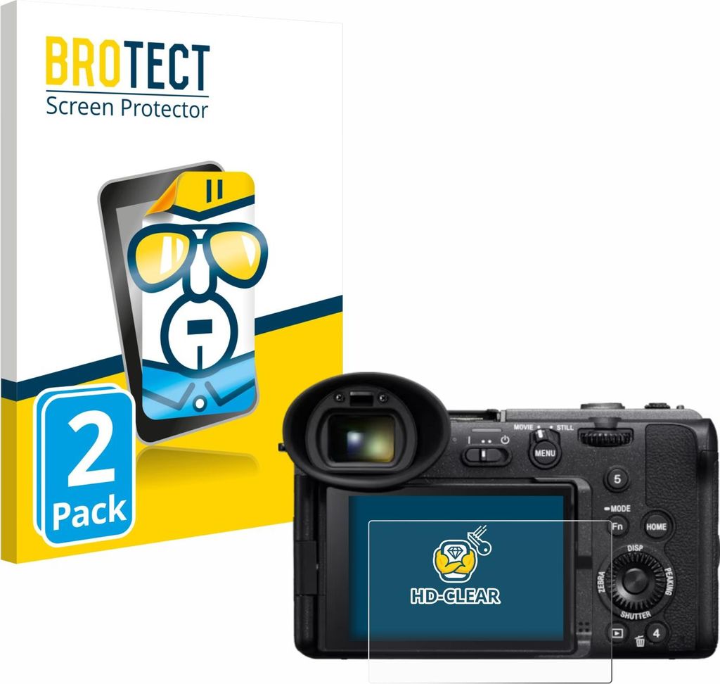 2x Für Sony Cinema Line FX2 Schutzfolie BROTECT Displayschutz Display Schutz Folie Klar Transparent