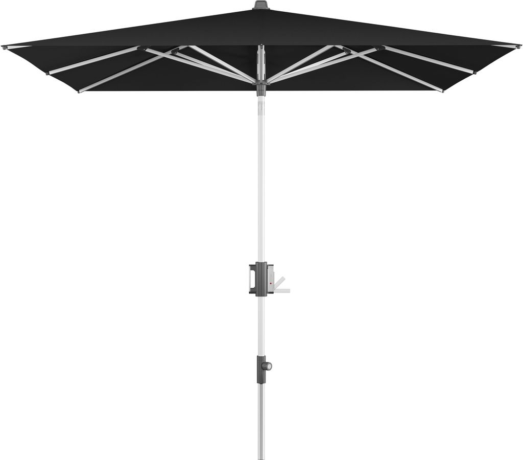KNIRPS APOLL 240 x 240 cm quadratisch Balkonschirm 7 Farbvarianten Sonnenschirm 100 Black