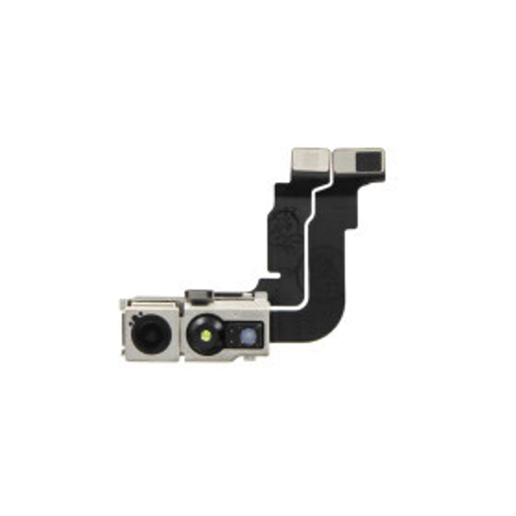 A close-up studio shot of a smartphone camera module against a white background.