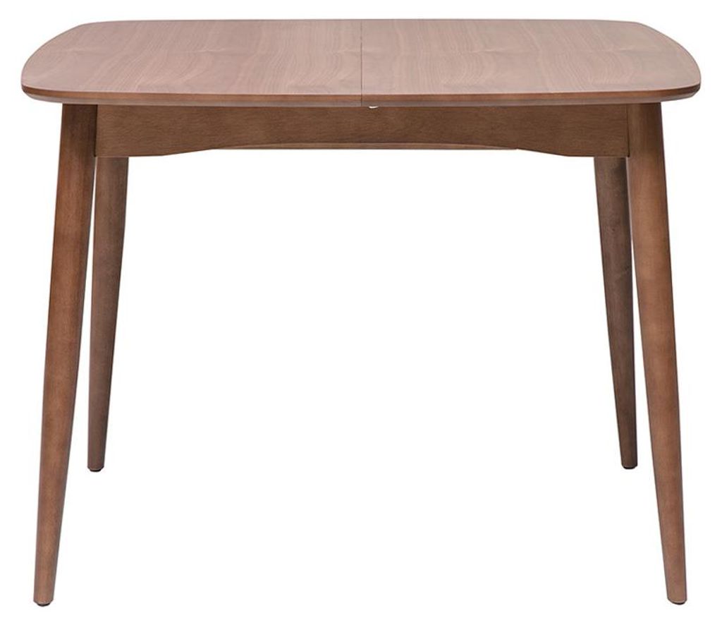 Miliboo - Ausziehbarer quadratischer Esstisch in dunklem Nussbaumholz L100-140 cm HELMA