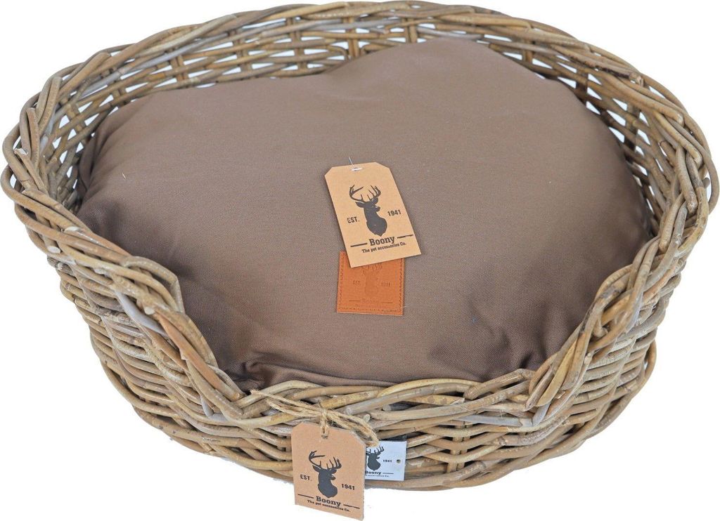 Boony Est 1941 ligkussen (Excl. Mand!) ovaal basic brown 60 Productafbeelding 