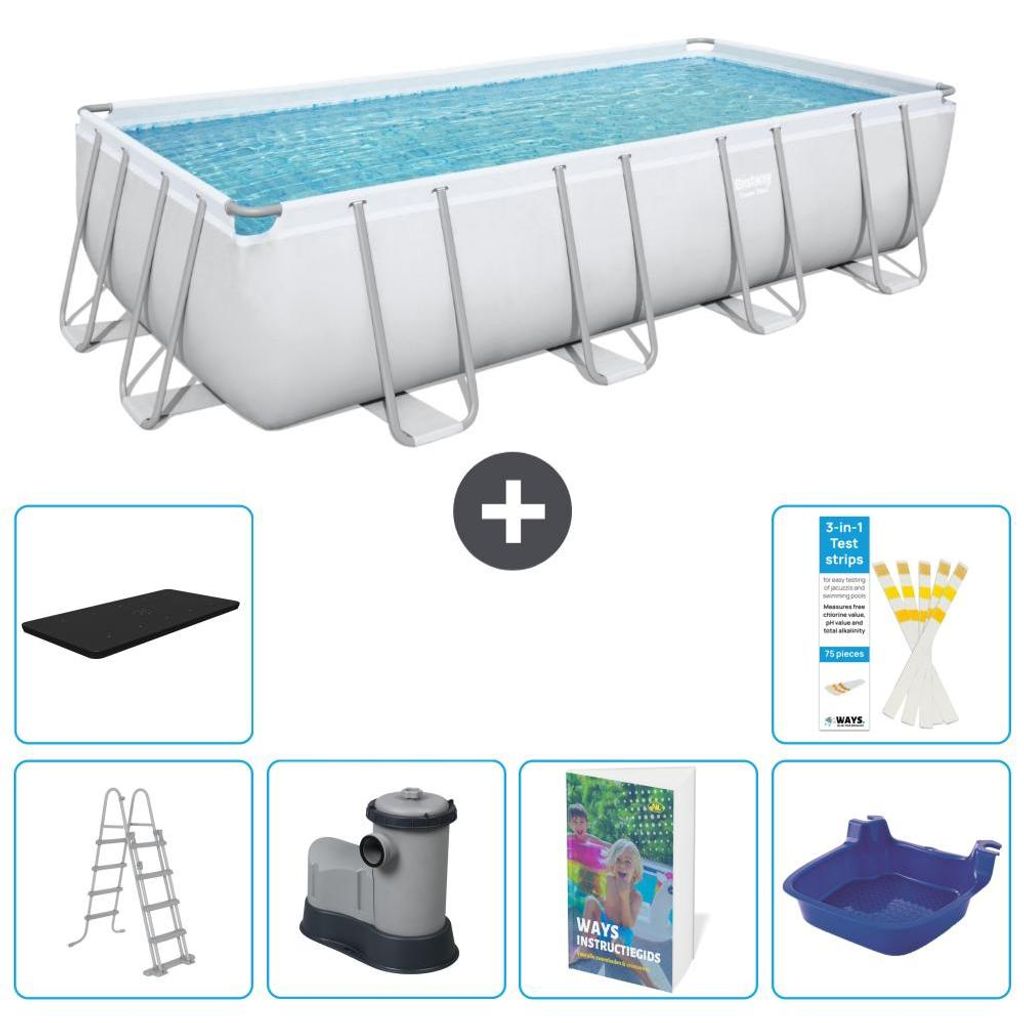 Bestway Power Steel Rechteckig - 549x274x122 cm - 7-teilig S662