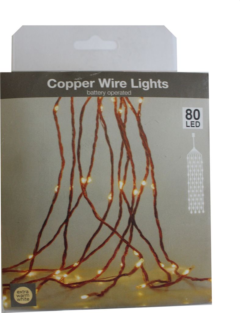 Lichterkette Draht Kupferdraht Beleuchtung 80 LED WW Produktbild 