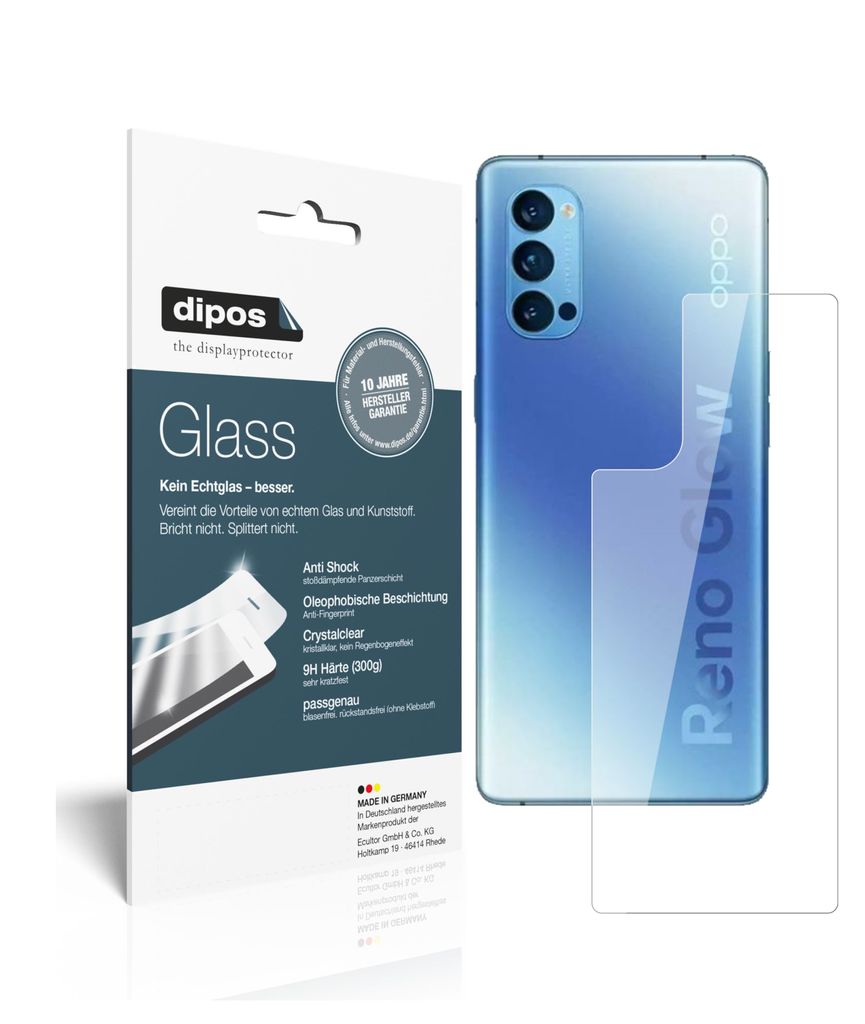 A product package for a screen protector is shown next to a smartphone.