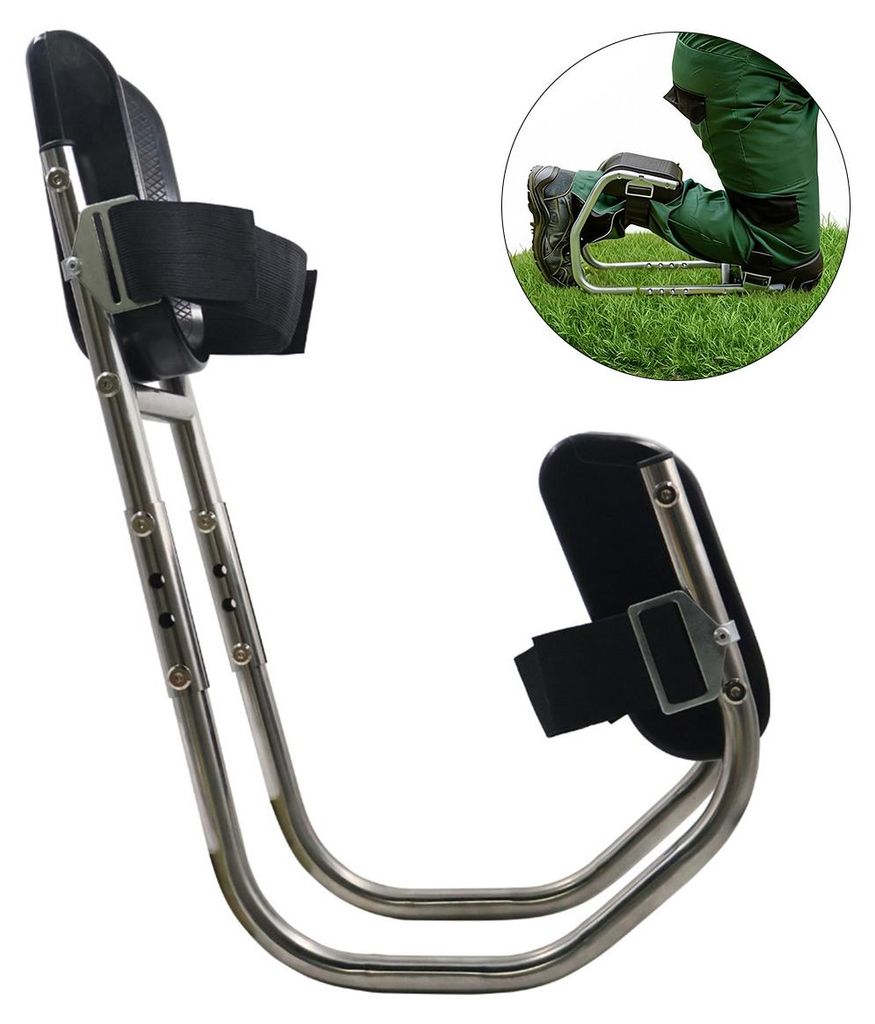 Kniesitz,Höhenverstellbar 45-62cm,Edelstahl,Kniepolster Für Gartenarbeit,Schmerzfrei Knien & Bequem Sitzen, Für Garten,Bau & Handwerk