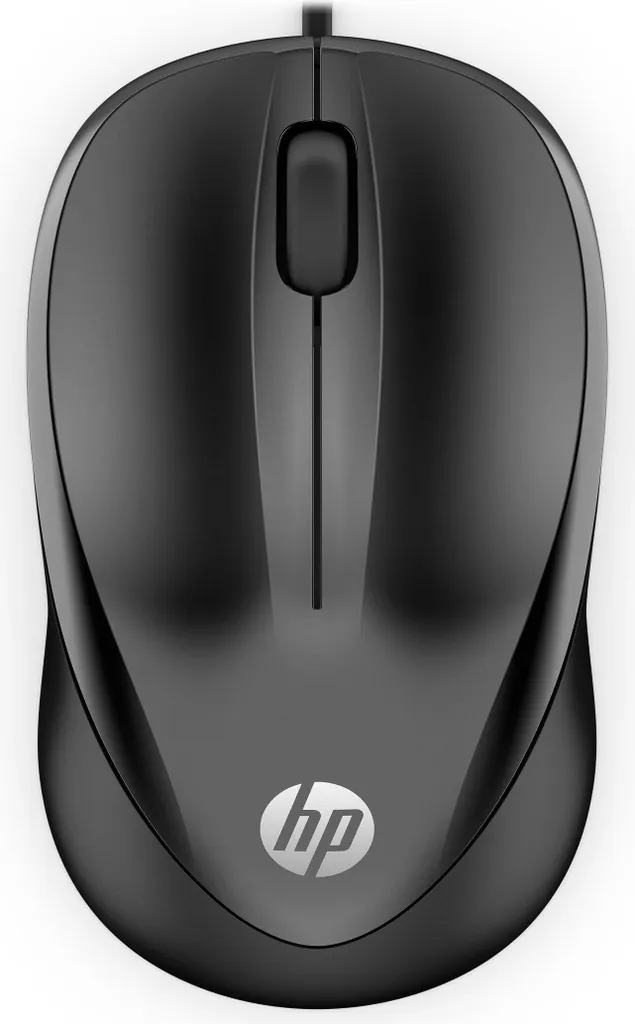 Souris filaire HP 1000 4QM14AA - Souris optique USB noire pour PC et Mac