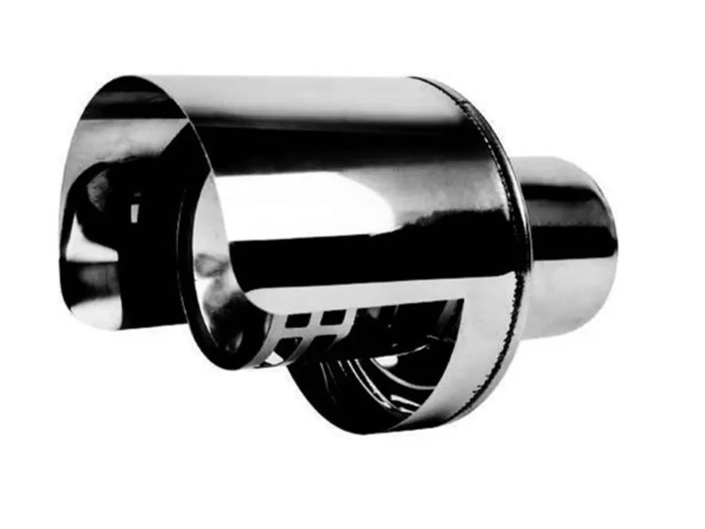 Raccord pellets inox 304 diamètre 80mm avec protection pluie intégrée