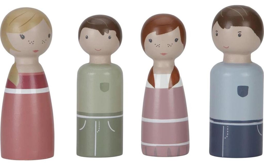 Little Dutch Puppenhaus-Erweiterungsset Familie Rosa