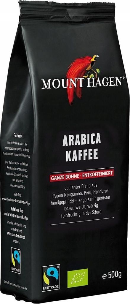 Café Arabica - grain entier décaféiné 500g Image du produit 