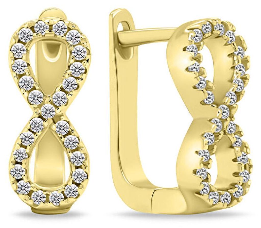 Modern Gold Plated Infinity Earrings EA658Y
