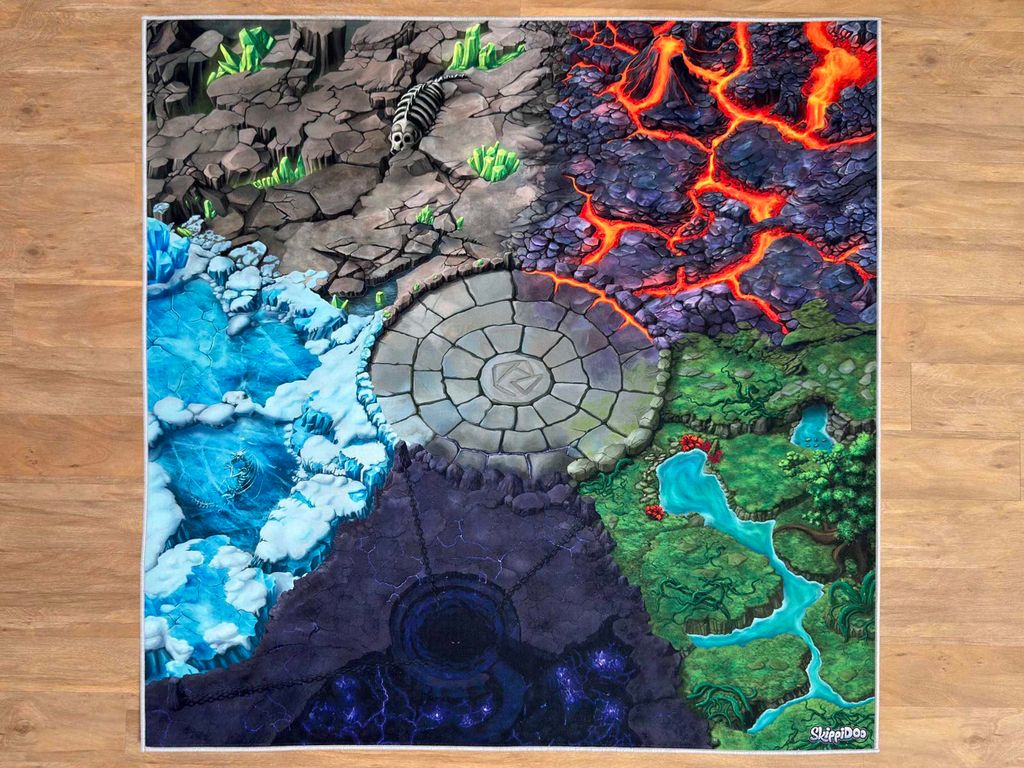 SkippiDoo Spielteppich Fantasy 120x120cm – 5 Welten mit Produktbild 