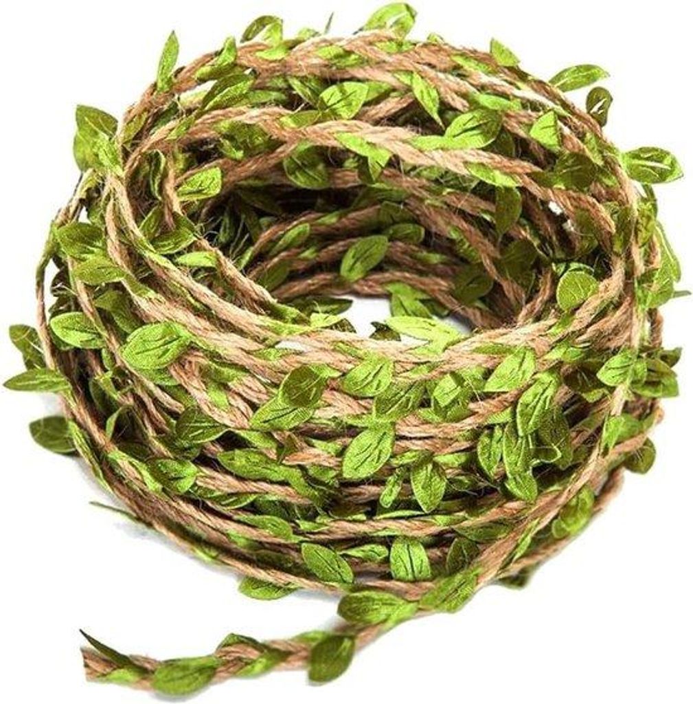 Jute Deko-Touw 10m grün für Garten