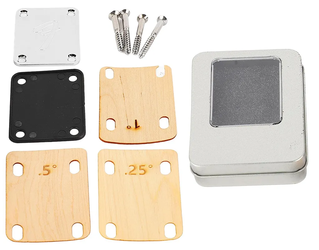 Plaque de Fixation Manche Guitare Électrique avec Vis et Rondelles