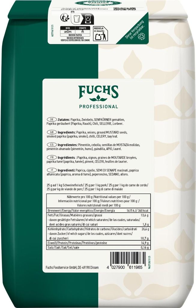 Fuchs Professional shashlik mix di spezie autentico Immagine del prodotto 