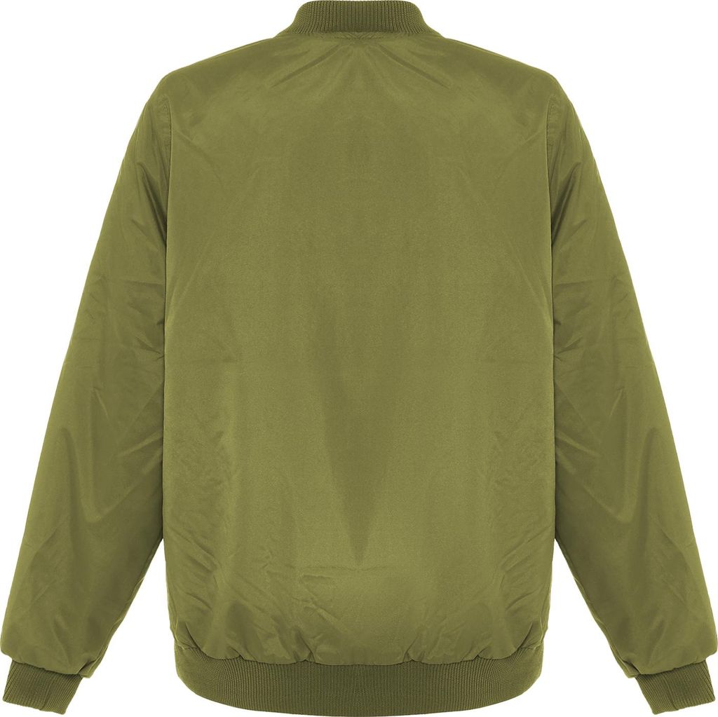 Damen Blouson-Jacke, sportlich, leicht glänzend, Grün, Größe M, mit Rippbündchen