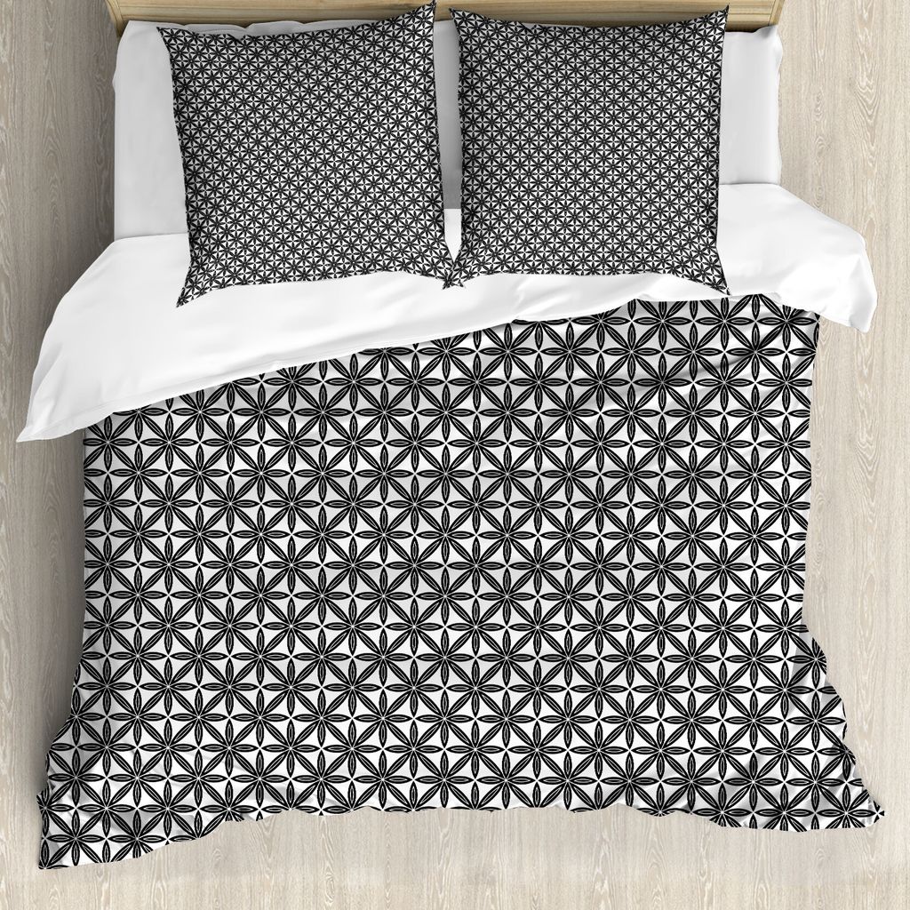 ABAKUHAUS Jahrgang Bettbezug Set für Einzelbetten, Kontinuierliche Blumenmotive, Milbensicher Allergiker geeignet mit Kissenbezug, 200 cm x 200 cm...