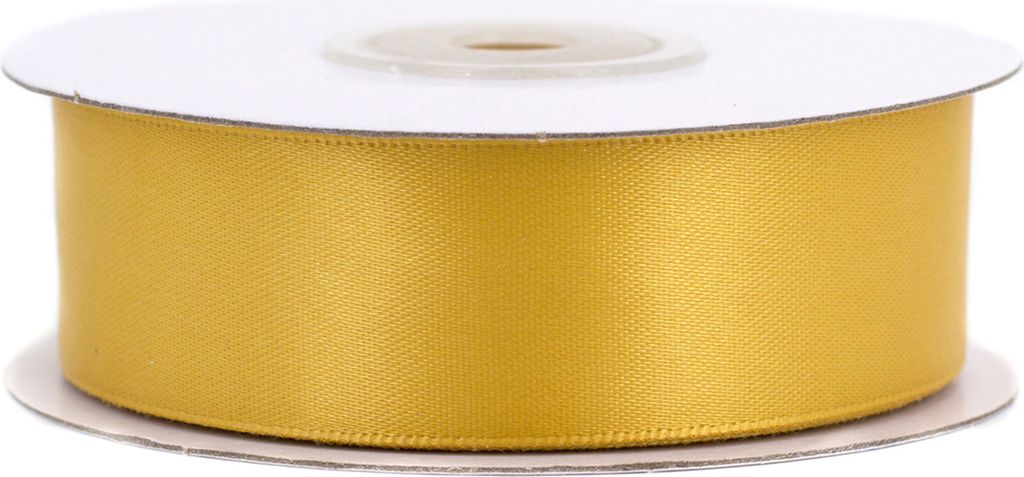 Doppelseitiges Satinband 25mm x 20m Rolle Gold