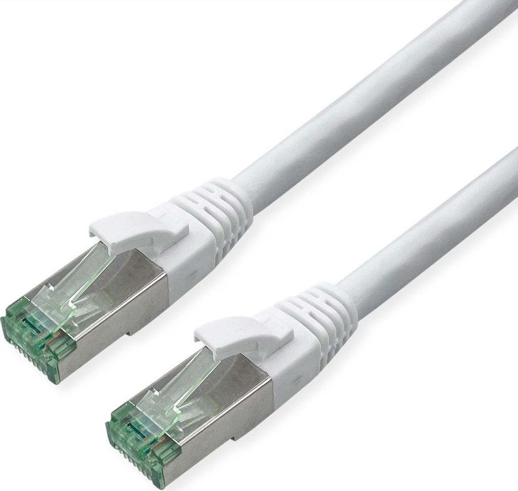 ROLINE RM Patchkabel Cat.6A S/FTP (PiMF), weiß, 10 m