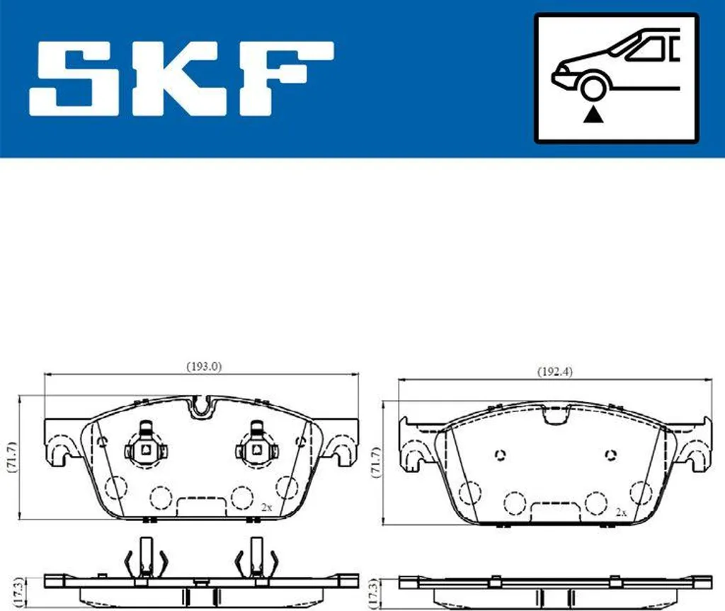 Stop aux bruits de frein Mercedes : Plaquettes SKF VKBP 80632 OE A0084200020