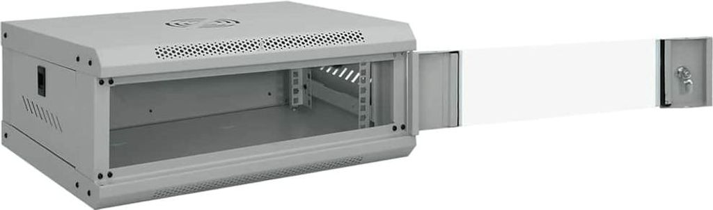 vidaXL Netzwerkschrank mit Speicher Grau 53 x 35 x 21 cm Stahl