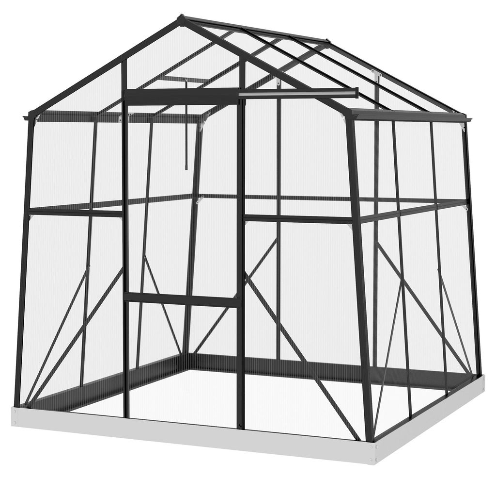 Outsunny Gewächshaus Aluminium Treibhaus 3,68m² Tomatenhaus Produktbild 