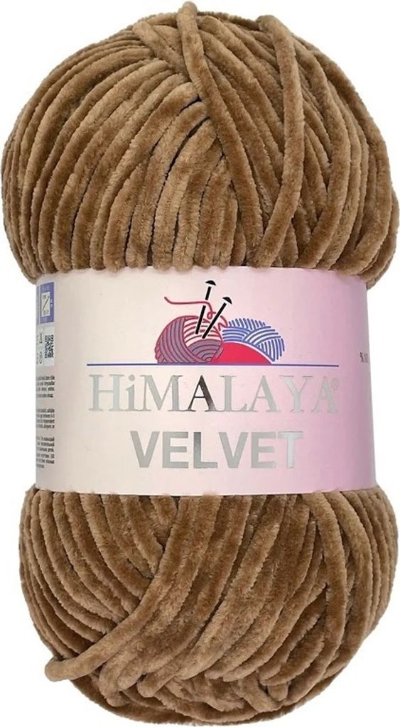 Strickfein Himalaya Dolphin Velvet super Bulky Chenille Garn Wolle strickgarn 100 gr 90037 - braun