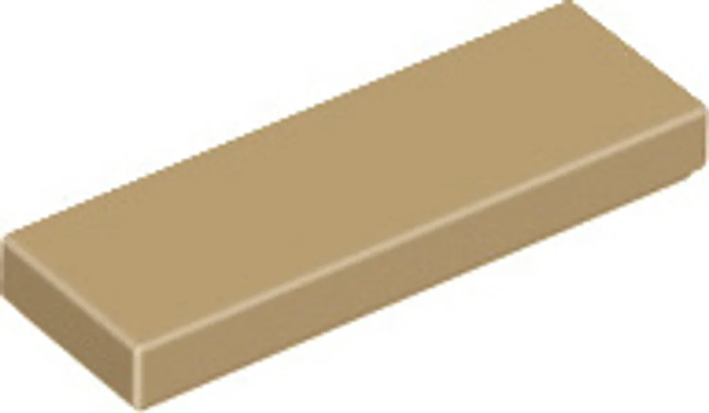250 Briques LEGO 63864 Dark Tan - Lot de Tuiles Lisses 1x3 Beige Foncé